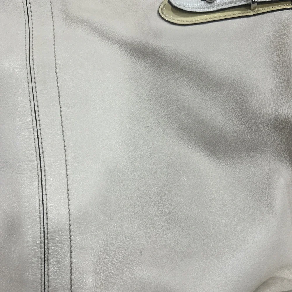 Coach Colette Signature Hobo Bag Leather Cream Shoulder Strap Casual Work Travel